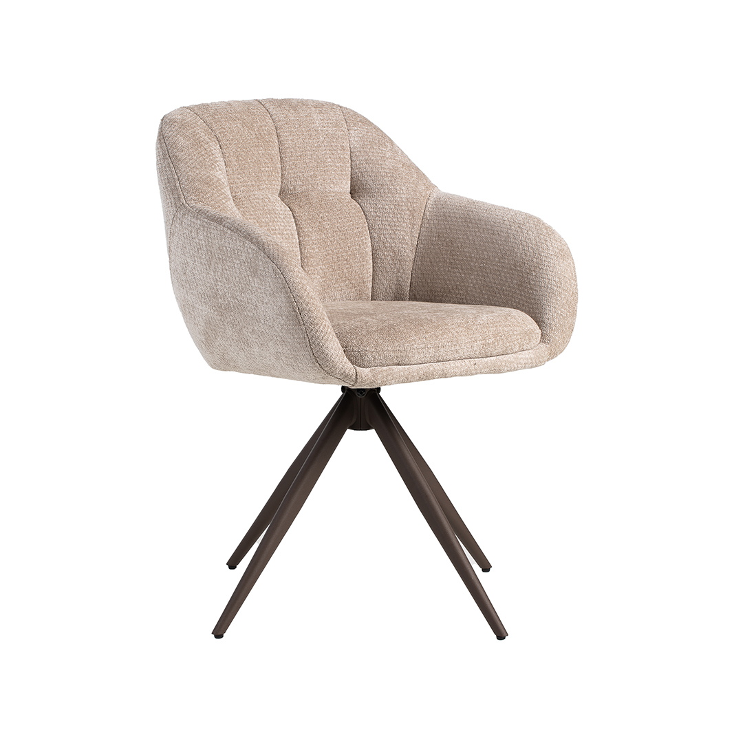 Eetkamerstoel I_Esma - Zonder armleuning - Clay - BRUIN - - LABEL51