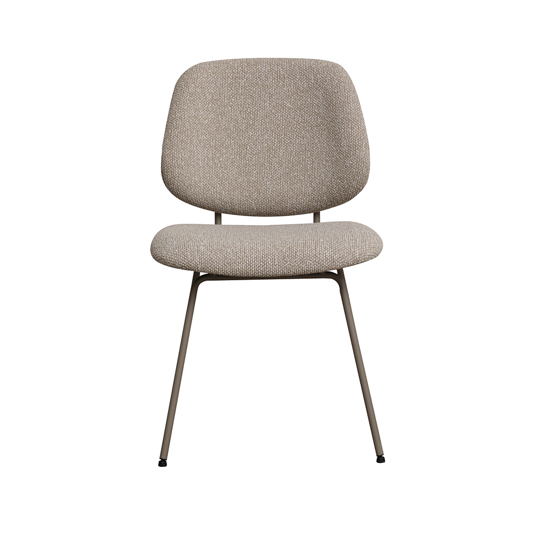 Eetkamerstoel I_Ravenna - Zonder armleuning - Naturel Beige - Royal Boucle - LABEL51