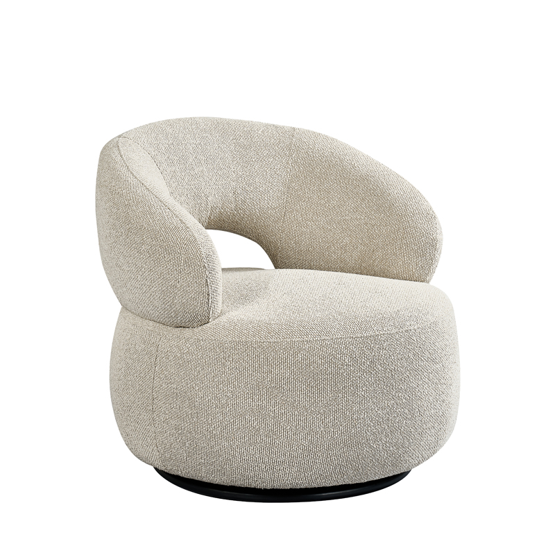 Fauteuil I_Nusenna - Zonder armleuning - Naturel Beige - Royal Boucle - LABEL51