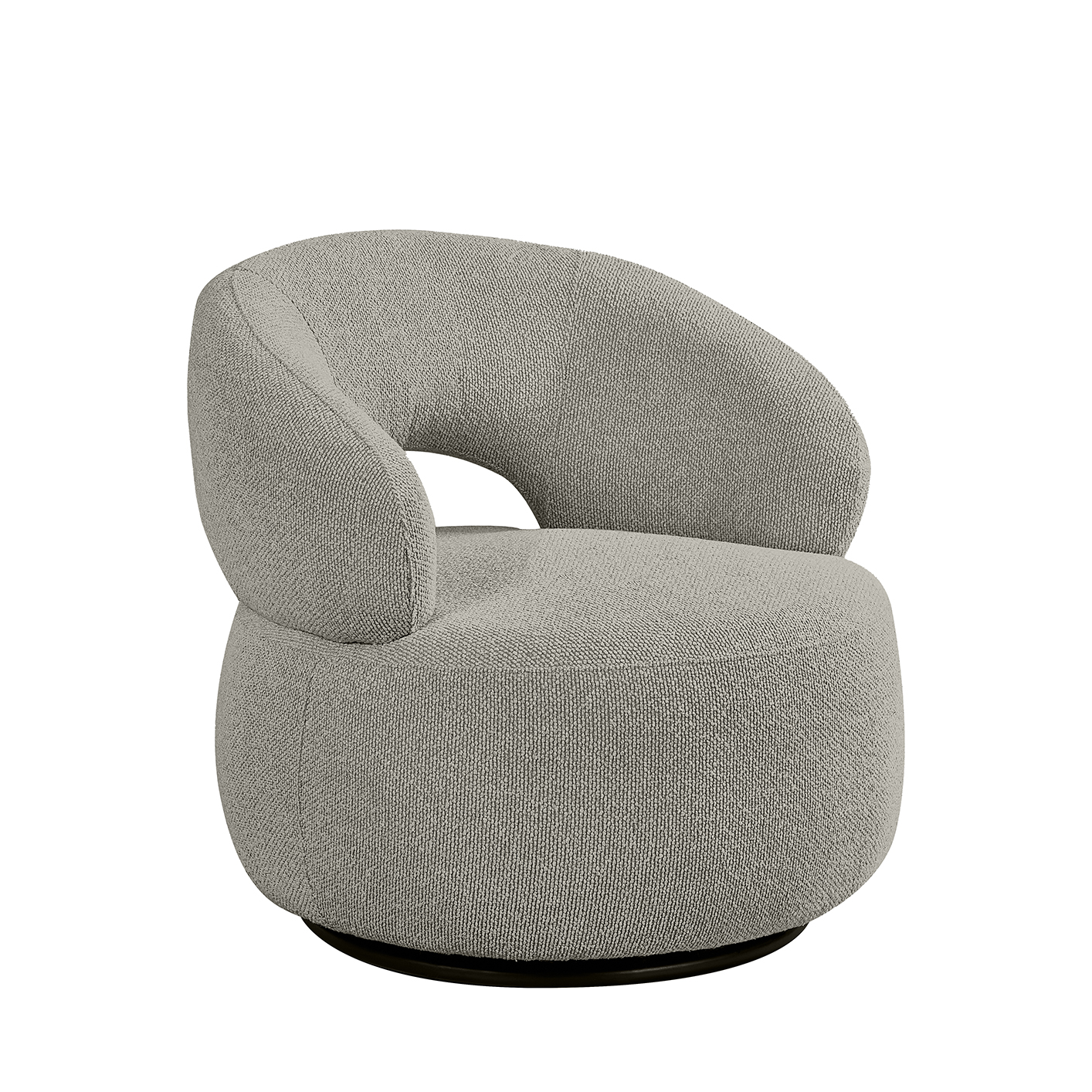Fauteuil I_Nusenna - Zonder armleuning - Mushroom - BRUIN - Royal Boucle - Landelijk - LABEL51