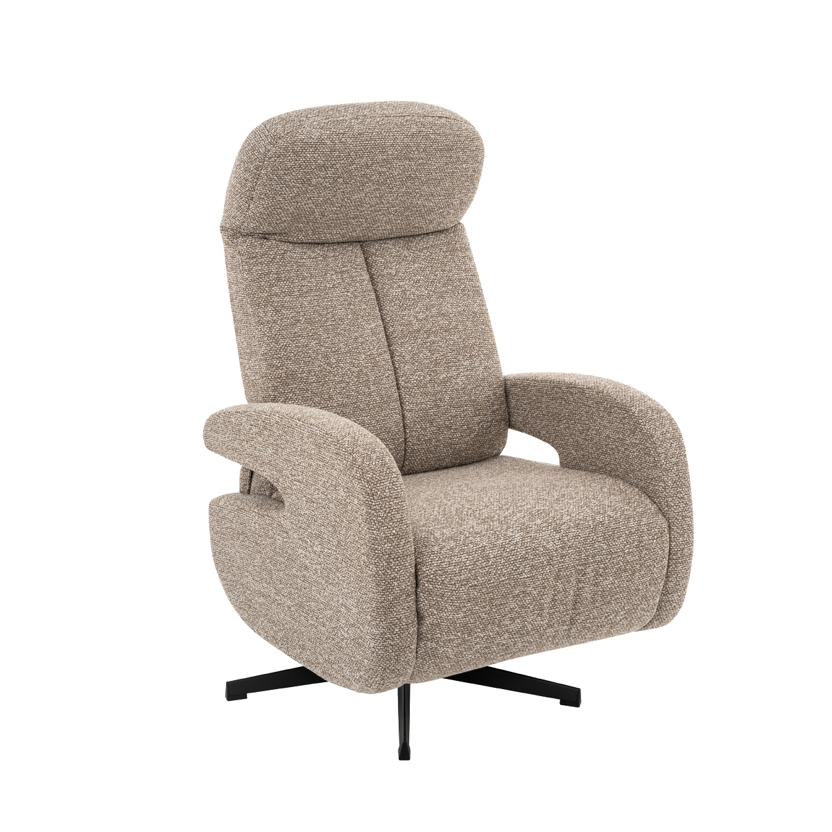 Fauteuil I_Esbjerg - Relaxfauteuil - Zonder armleuning - Mushroom - BRUIN - Royal Boucle - Landelijk - LABEL51