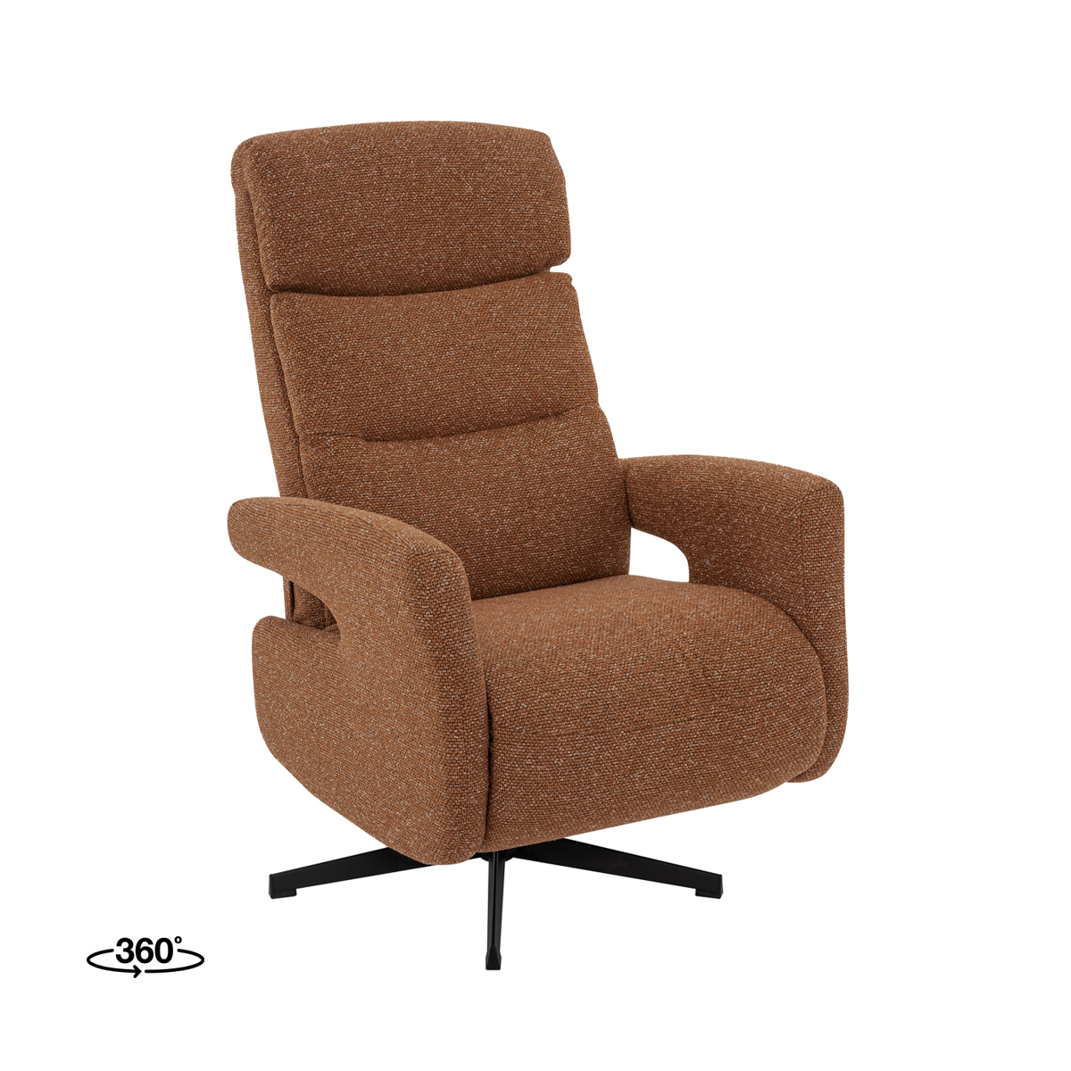Fauteuil I_Copenhagen - Relaxfauteuil - Zonder armleuning - Coral - Oranje - Royal Boucle - Modern - LABEL51