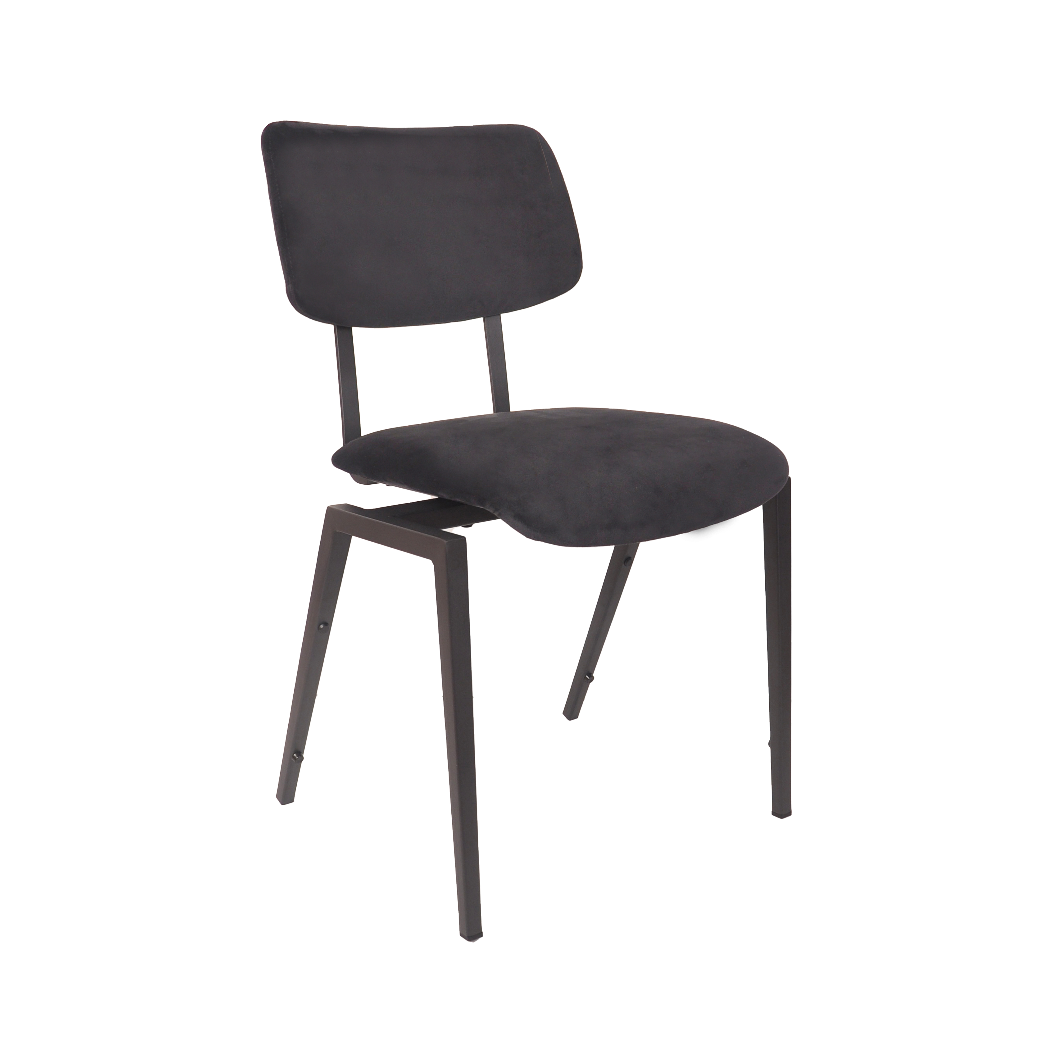 Eetkamerstoel I_Stapelbaar - Zonder armleuning - Taupe - BRUIN - Fluweel - Landelijk - LABEL51