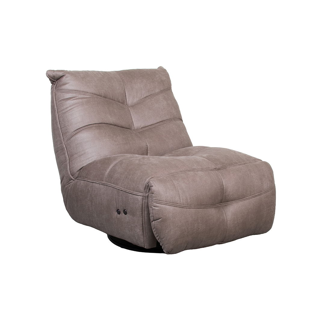 Fauteuil I_Powernap Station - Zonder armleuning - Taupe - BRUIN - Micro Suede - Modern - LABEL51