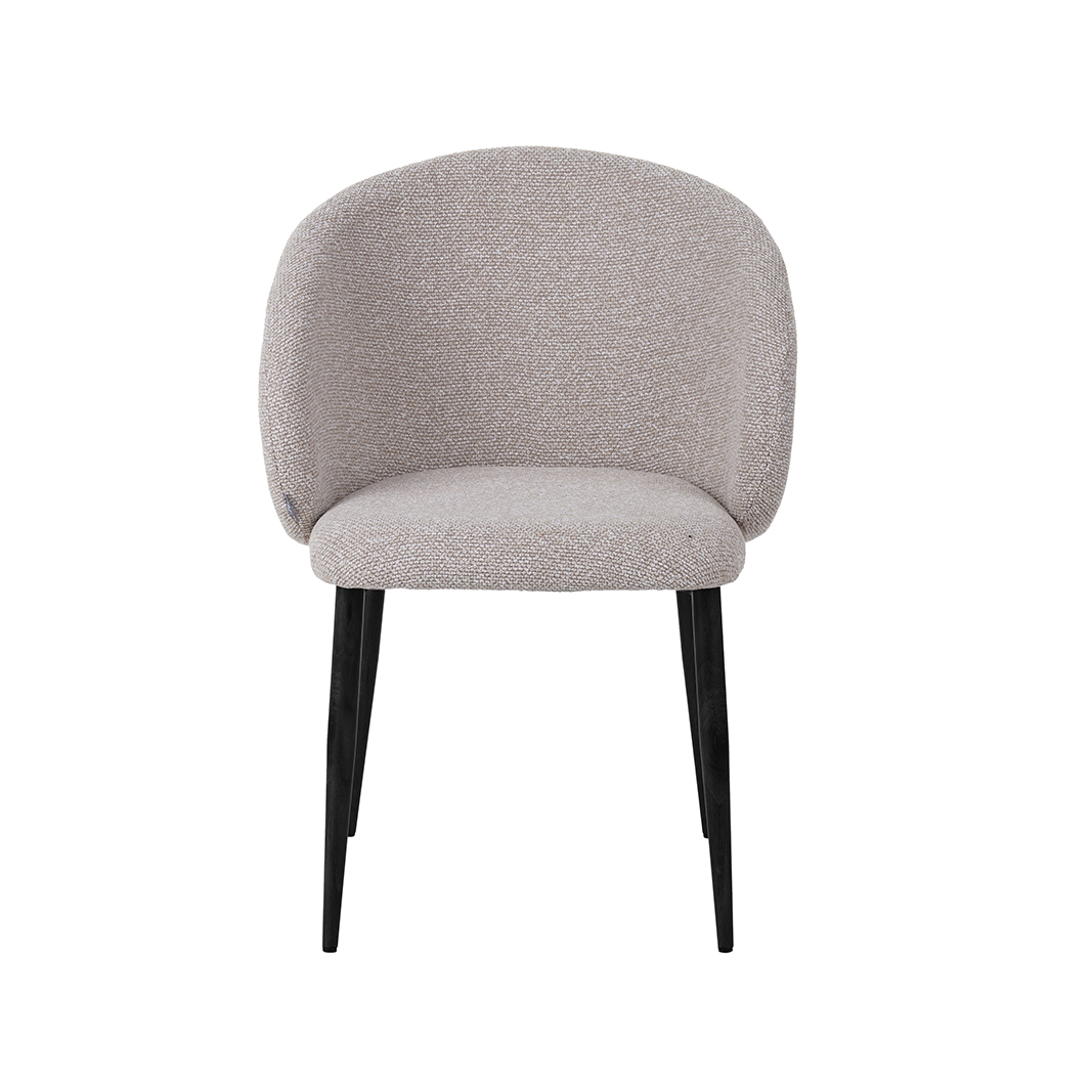 Eetkamerstoel I_Yuki - Zonder armleuning - Naturel Beige - Royal Boucle - Landelijk - LABEL51