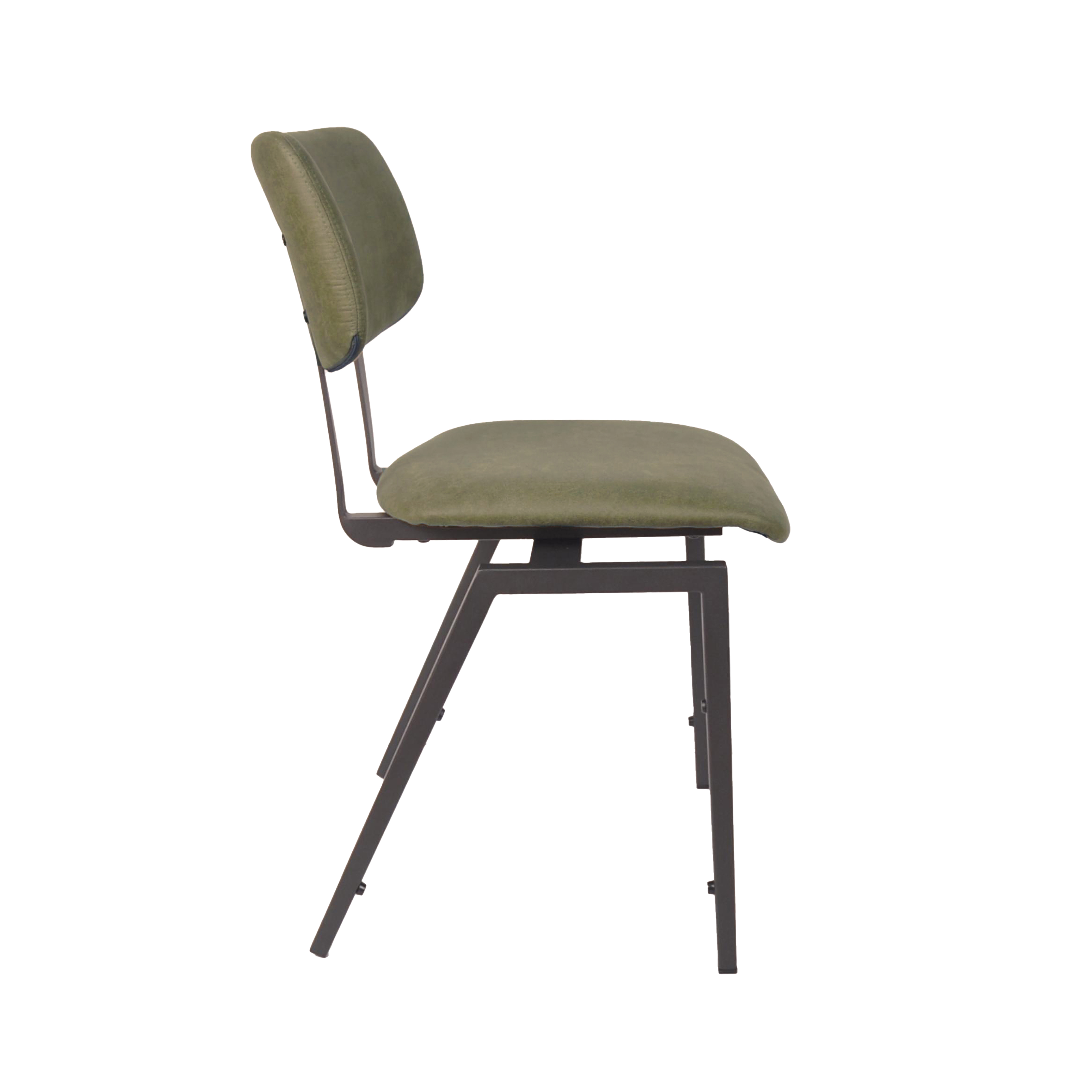 Eetkamerstoel I_Stapelbaar - Zonder armleuning - Moss - GROEN - Micro Suede - Modern - LABEL51