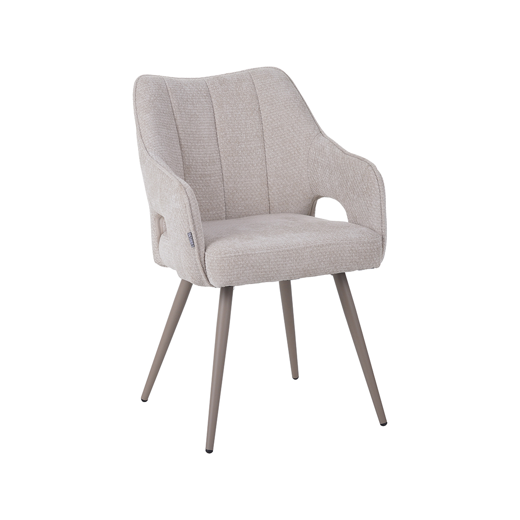 Eetkamerstoel I_Stan - Zonder armleuning - Naturel Beige - Elite - LABEL51