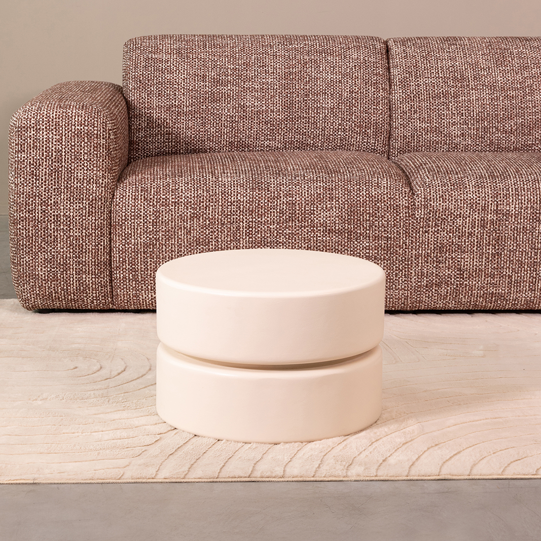 Salontafel I_Milly - Rond - Soft Sand - WIT - - LABEL51