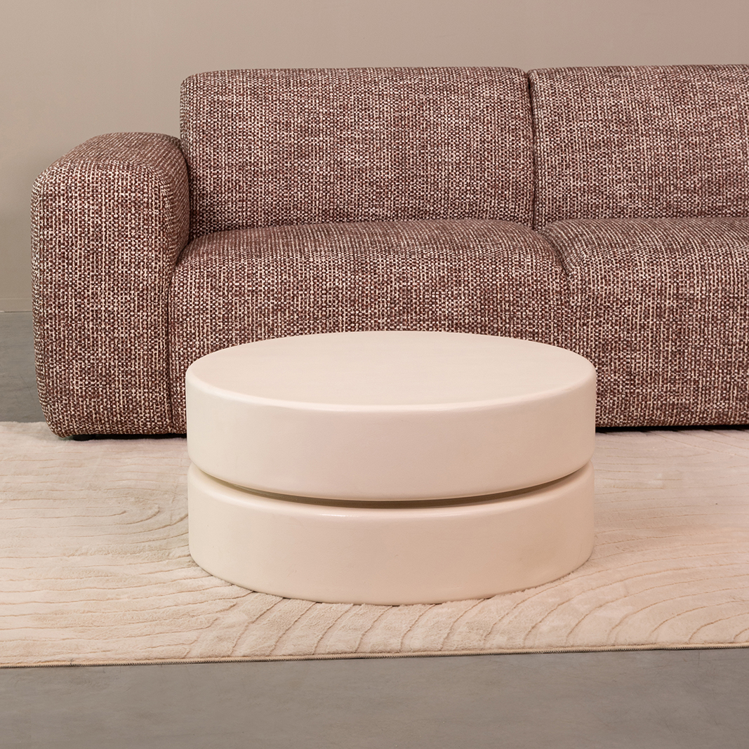 Salontafel I_Milly - Rond - Soft Sand - WIT - - LABEL51