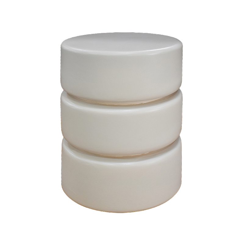 Bijzettafel I_Milly - Rond - Soft Sand - Creme - Mangohout - LABEL51