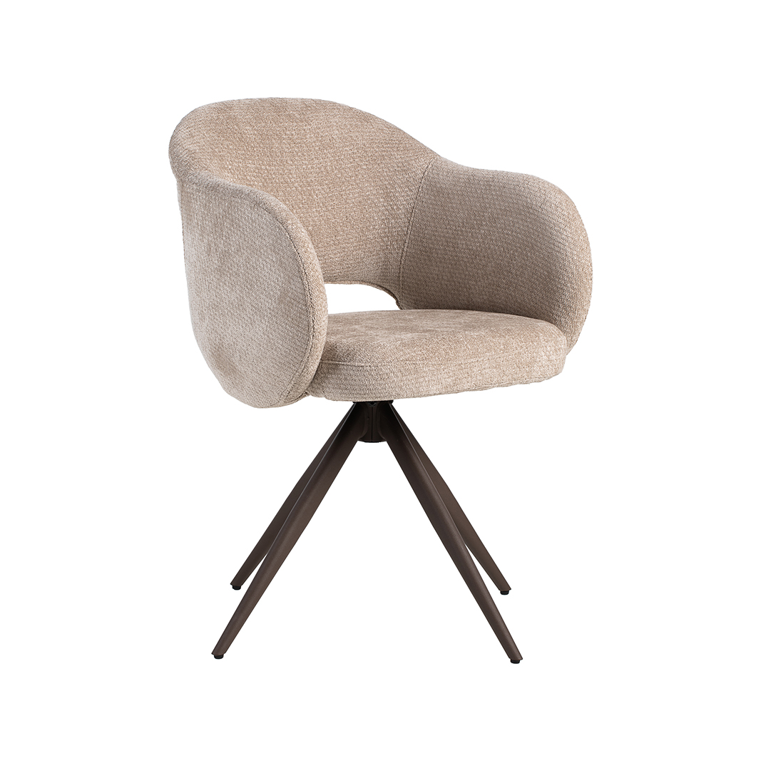 Eetkamerstoel I_Lela - Zonder armleuning - Clay - Bruin - Elite - LABEL51