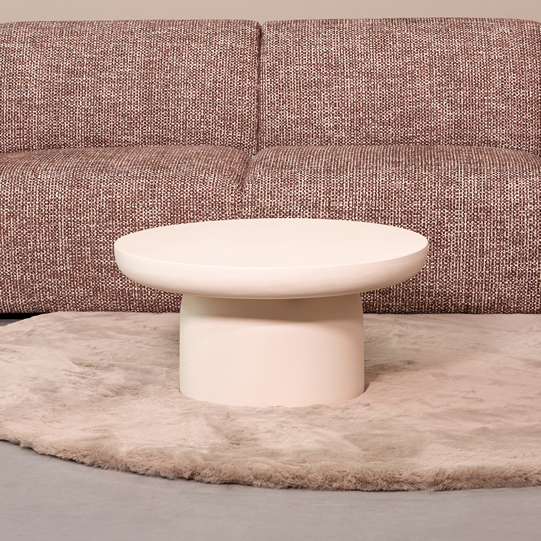 Salontafel I_Mavi - Rond - Soft Sand - WIT - - LABEL51