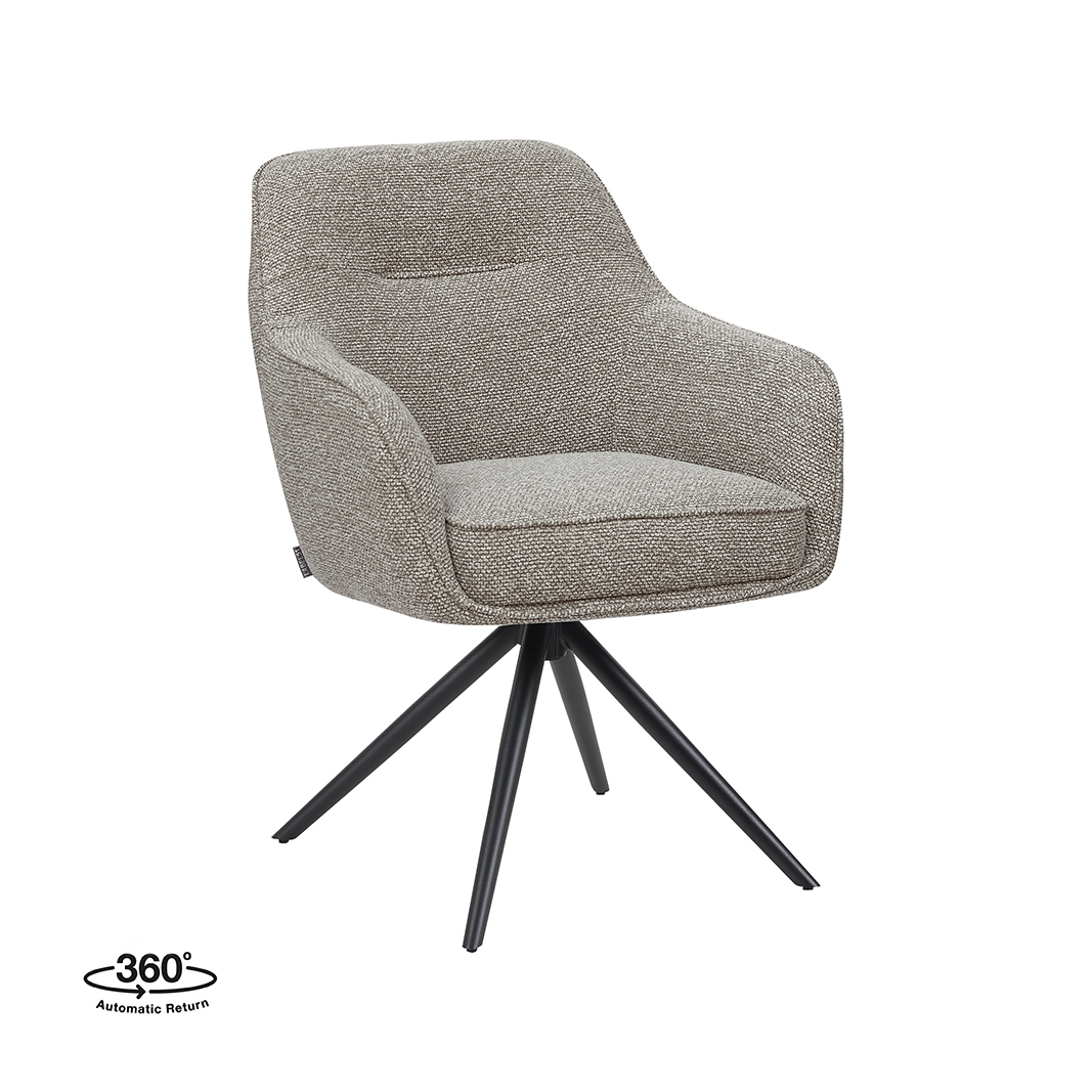 Eetkamerstoel I_Akira - Zonder armleuning - Mushroom - BRUIN - - LABEL51