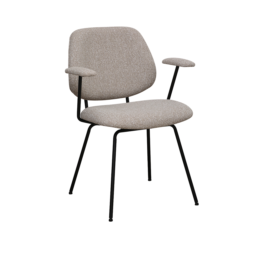 Eetkamerstoel I_Loreto - Zonder armleuning - Naturel Beige - Royal Boucle - LABEL51