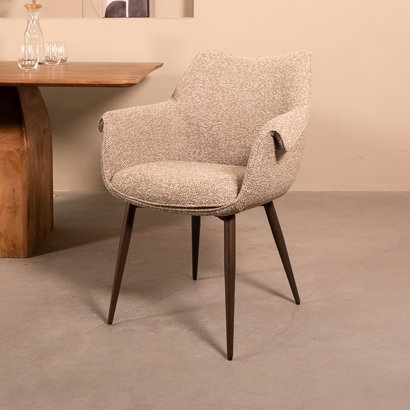 Eetkamerstoel I_Mirai - Zonder armleuning - Mushroom - BRUIN - - Design - LABEL51