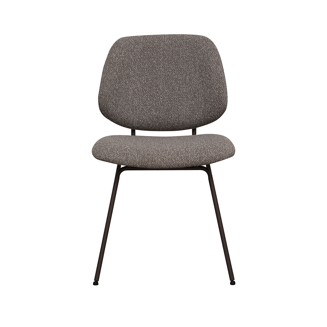 Eetkamerstoel I_Ravenna - Zonder armleuning - Mushroom - BRUIN - Royal Boucle - LABEL51