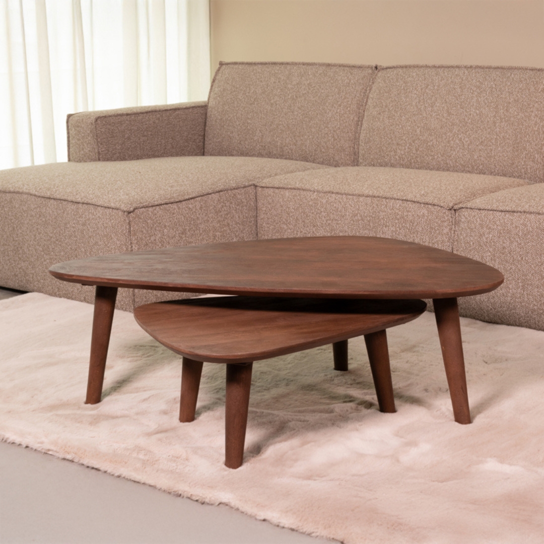 Salontafel I_Gregg - Espresso - Bruin - Mangohout - LABEL51
