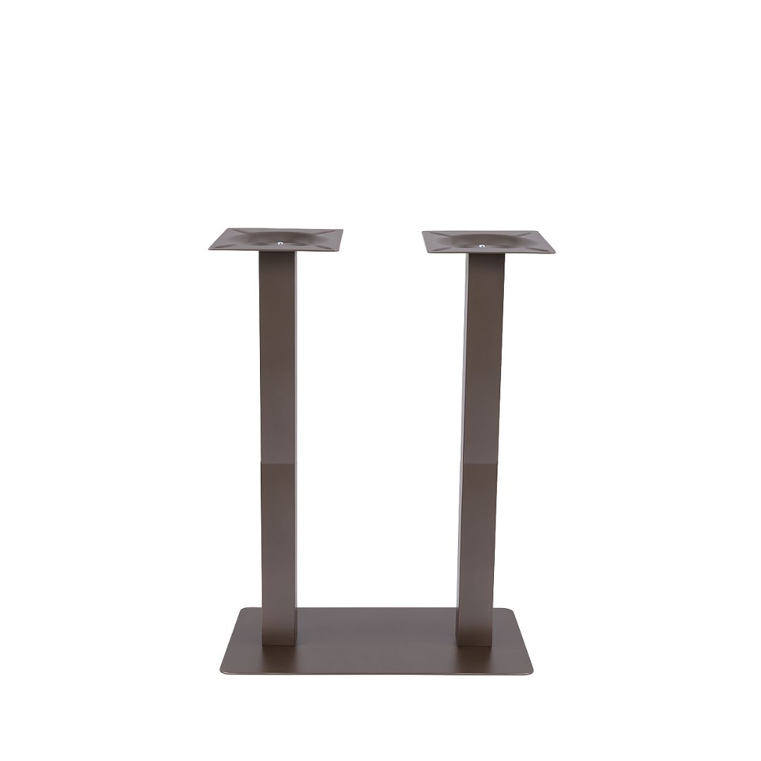 Eetkamertafel I_Tafelpoot Dubbel - Brons - BRUIN - Metaal - LABEL51