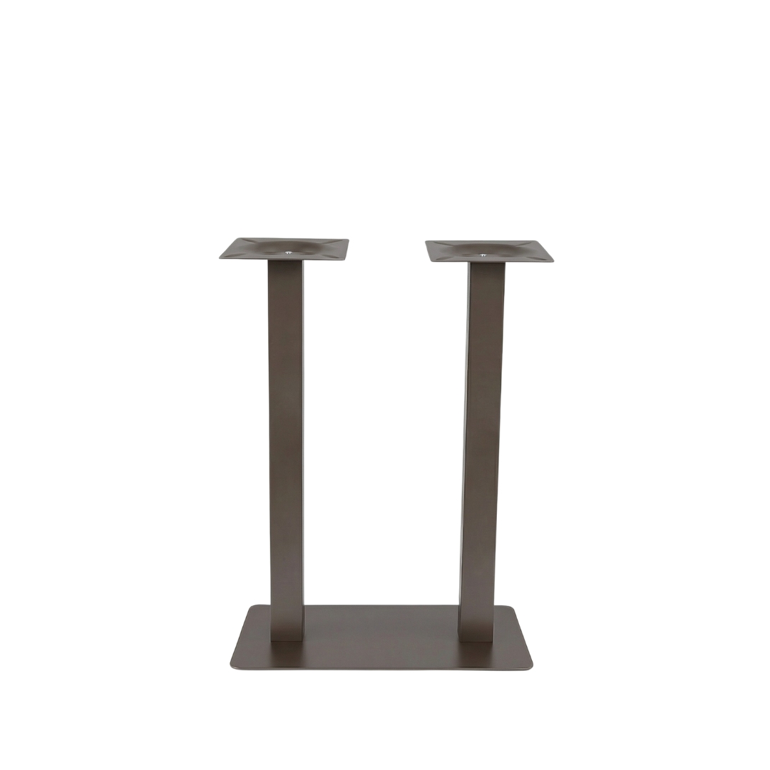 Eetkamertafel I_Tafelpoot Dubbel - Brons - Bruin - Metaal - LABEL51