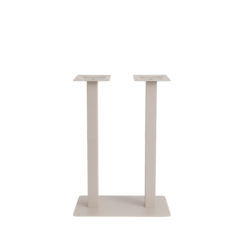 Eetkamertafel I_Tafelpoot Dubbel - Taupe - BRUIN - Metaal - LABEL51