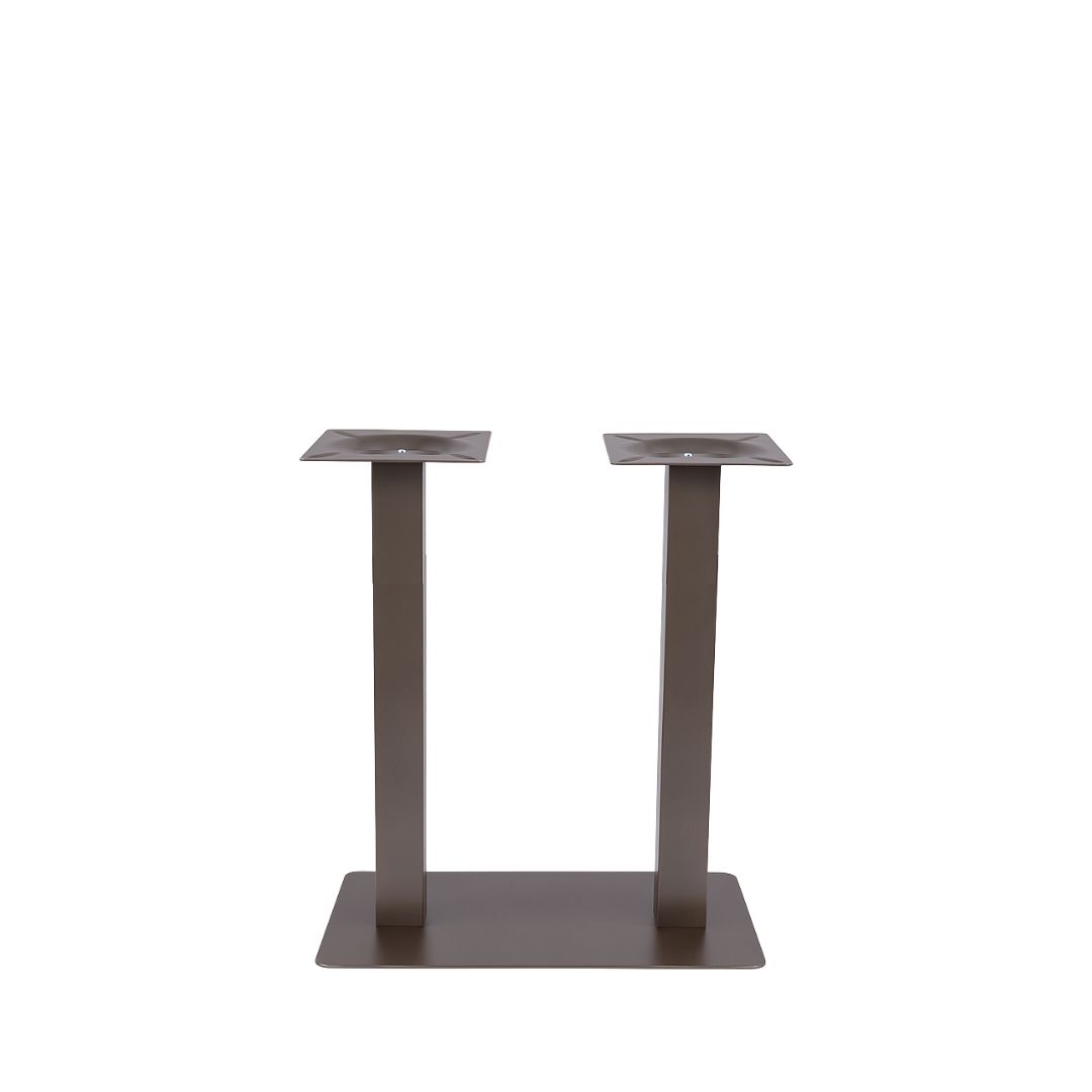 Eetkamertafel I_Tafelpoot Dubbel - Brons - BRUIN - - LABEL51