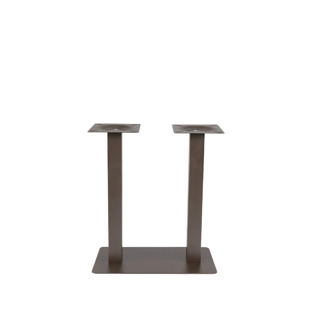 Eetkamertafel I_Tafelpoot Dubbel - Brons - Bruin - Metaal - LABEL51