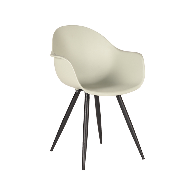 Eetkamerstoel I_Luca - Kuipstoel - Armleuning - Breeze - GROEN - Kunststof - Scandinavisch - LABEL51