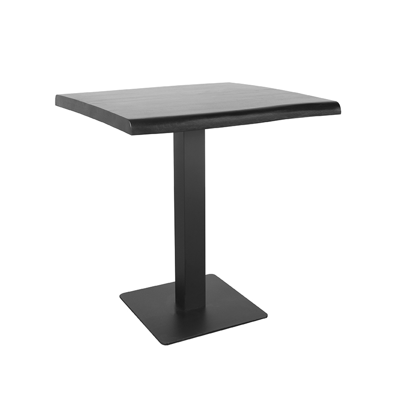 LABEL51 Eetkamertafel Restauranttafel - Zwart - Mangohout - 70x70 cm