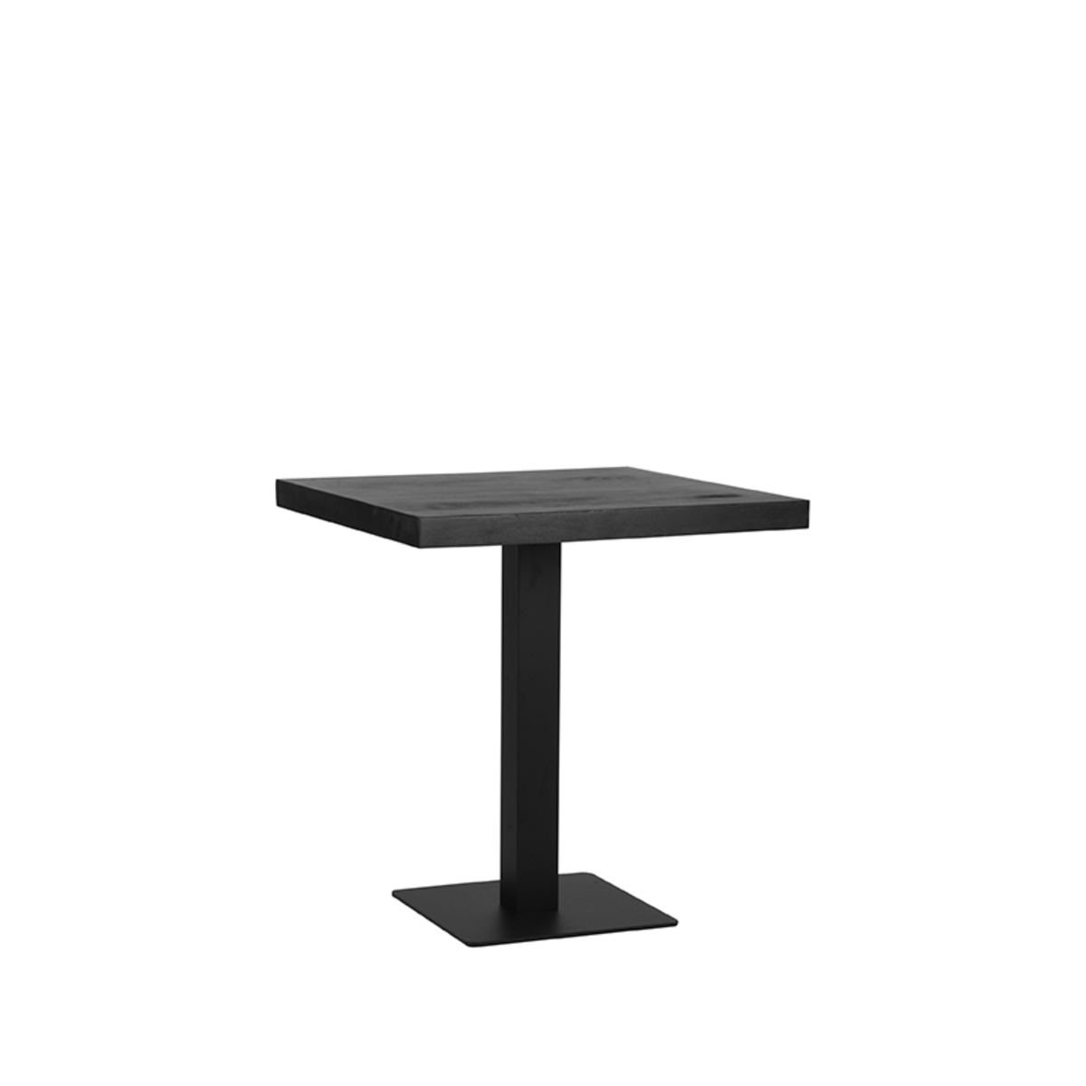 LABEL51 Eetkamertafel Restauranttafel - Zwart - Mangohout - 70x70 cm