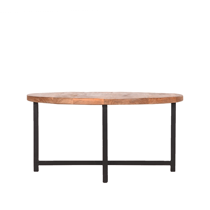 LABEL51 Salontafel Dex - Rough - Mangohout - Rond - 80 cm