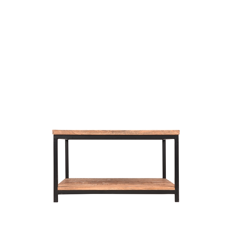 LABEL51 Salontafel Vintage - Rough - Mangohout - 80x80 cm