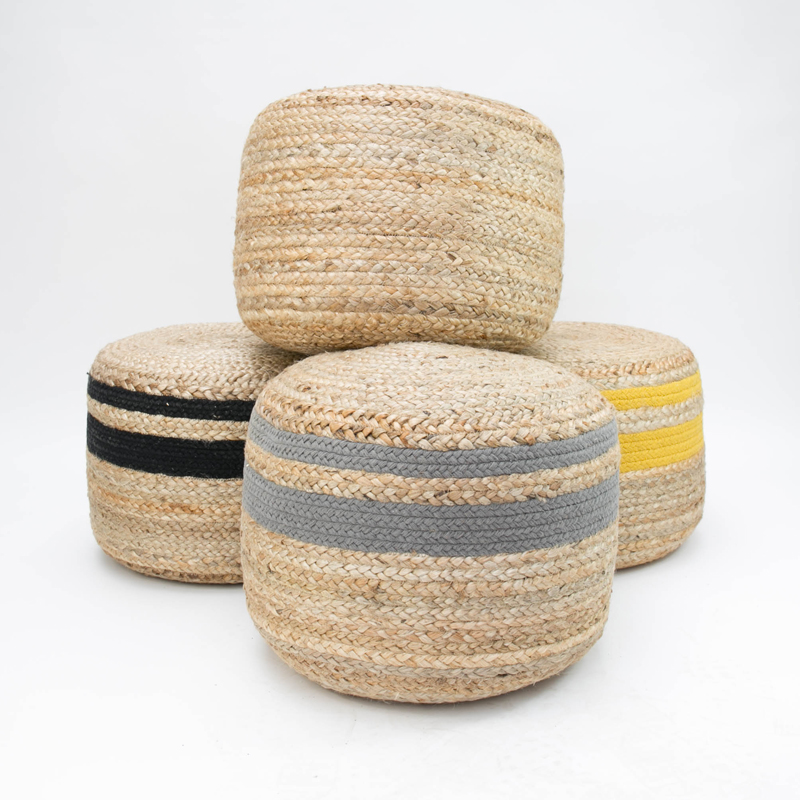 LABEL51 Poef Jute - Grijs - Jute