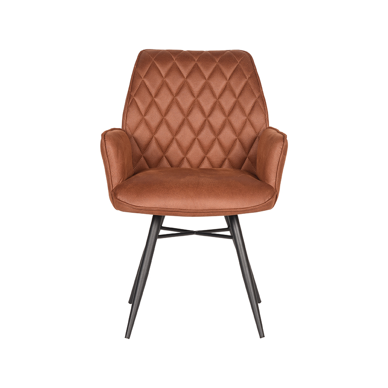 LABEL51 Eetkamerstoel Bink - Cognac - Microfiber