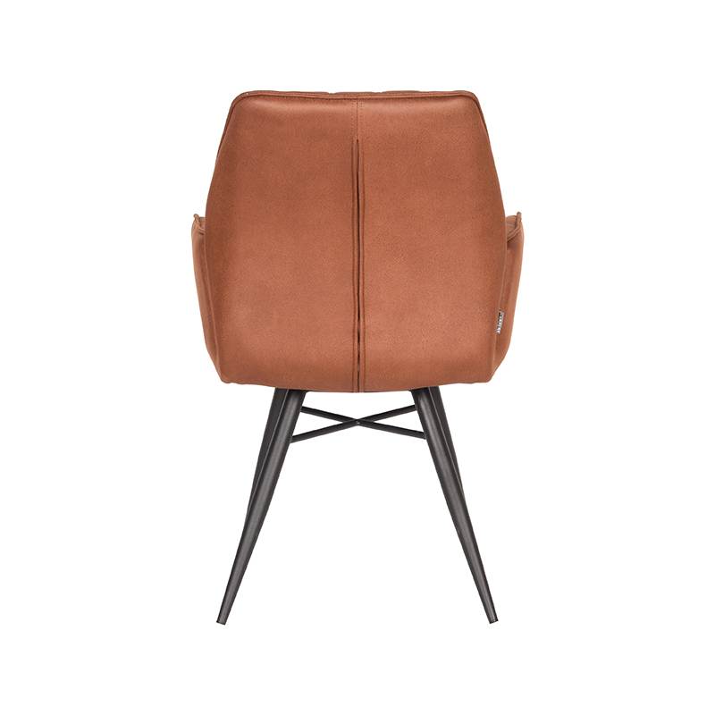 LABEL51 Eetkamerstoel Bink - Cognac - Microfiber