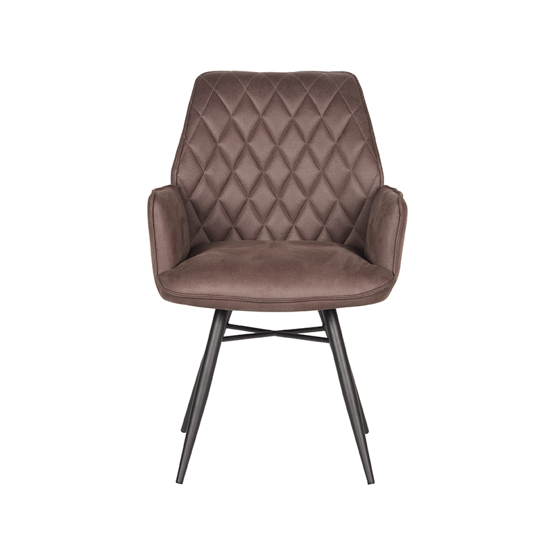 LABEL51 Eetkamerstoel Bink - Truffel grijs - Microfiber