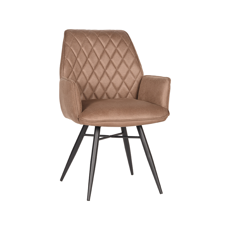 LABEL51 Eetkamerstoel Bink - Stone - Microfiber