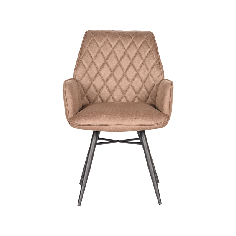 LABEL51 Eetkamerstoel Bink - Stone - Microfiber