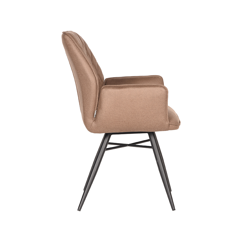 LABEL51 Eetkamerstoel Bink - Stone - Microfiber
