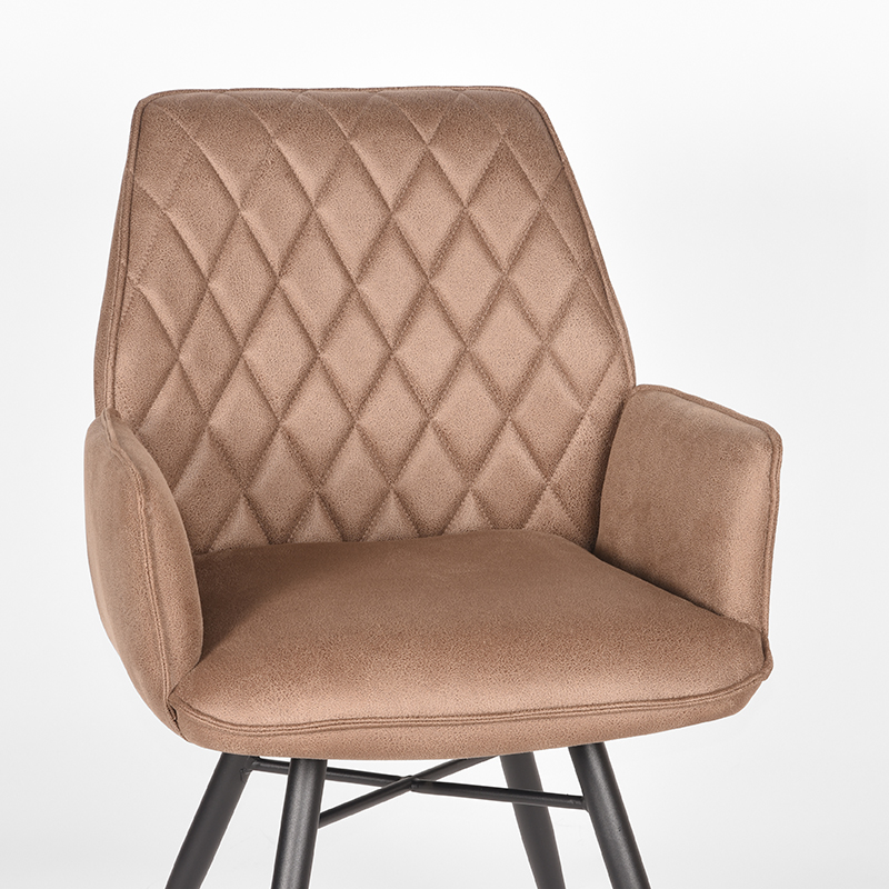 LABEL51 Eetkamerstoel Bink - Stone - Microfiber