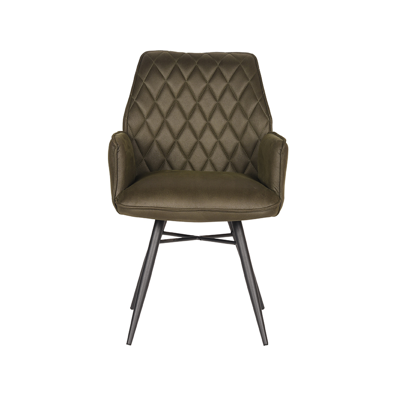 LABEL51 Eetkamerstoel Bink - Army green - Microfiber