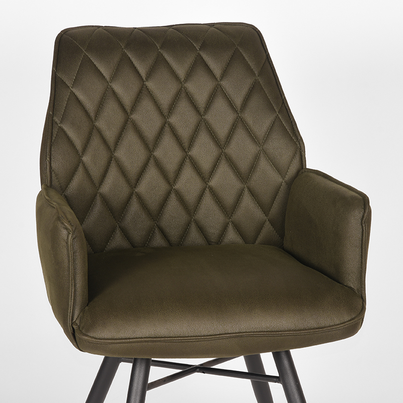 LABEL51 Eetkamerstoel Bink - Army green - Microfiber