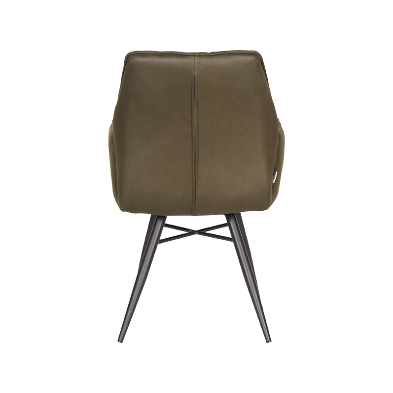 LABEL51 Eetkamerstoel Bink - Army green - Microfiber