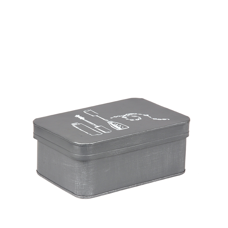 LABEL51 Opbergblik Make-Up opbergkist - Grijs - Metaal