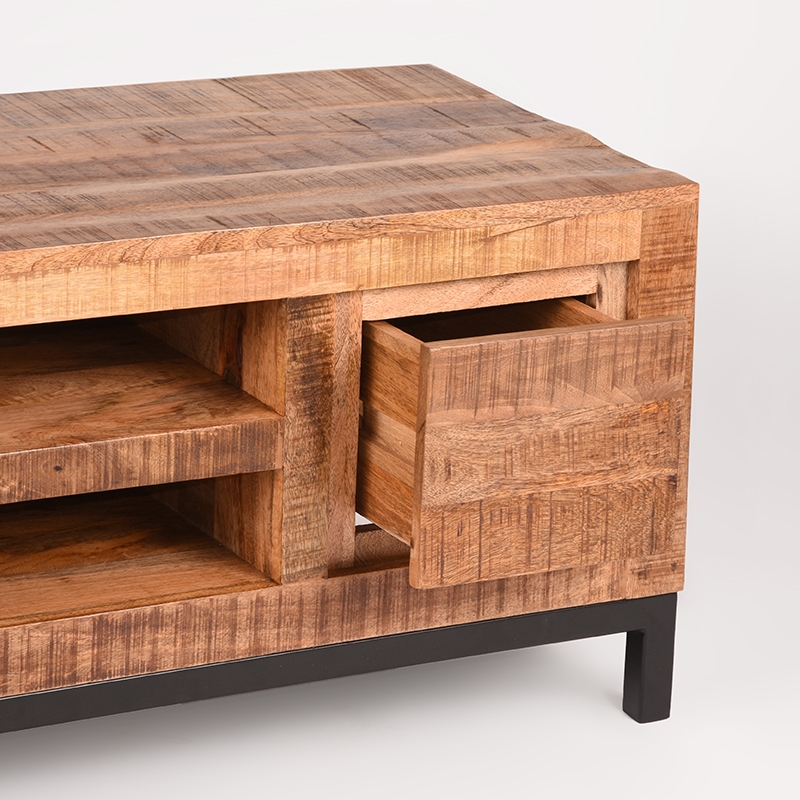 LABEL51 Tv-meubel Ghent - Rough - Mangohout - 120 cm