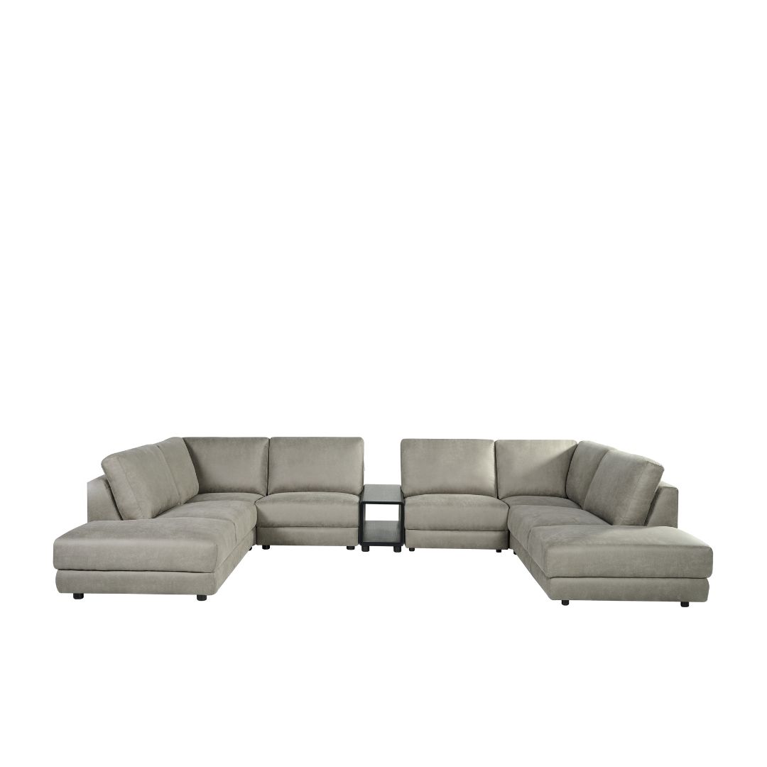Hoekbank Tivoli - U-Bank - Taupe - Bruin - Micro Suede - Design - LABEL51