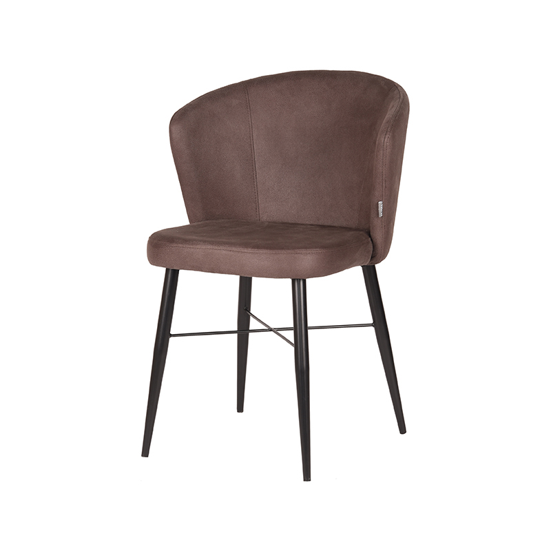 LABEL51 Eetkamerstoel Wave - Truffel grijs - Microfiber