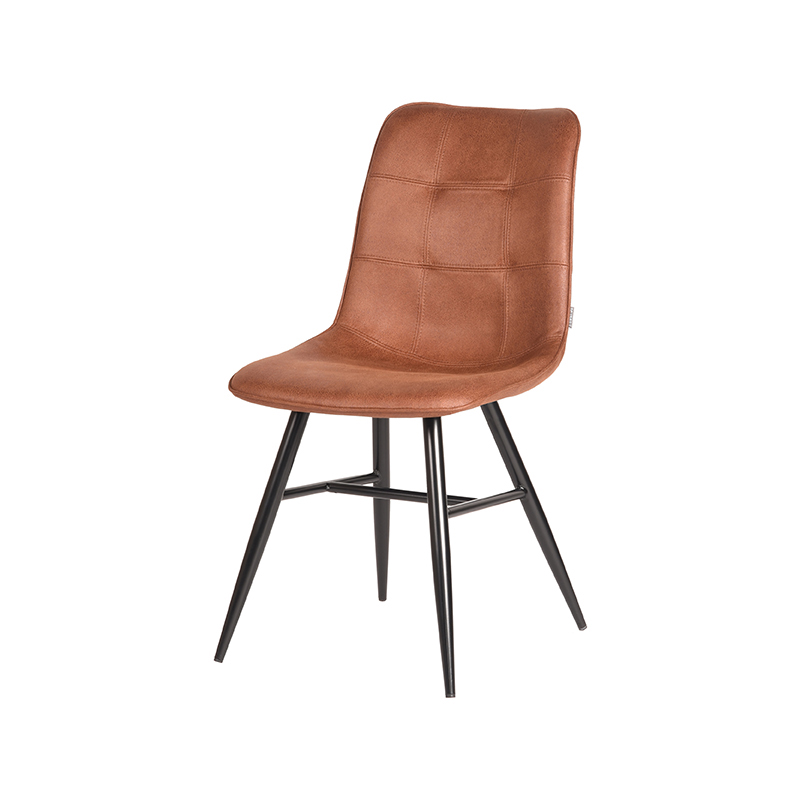 LABEL51 Eetkamerstoel Otis - Cognac - Microfiber