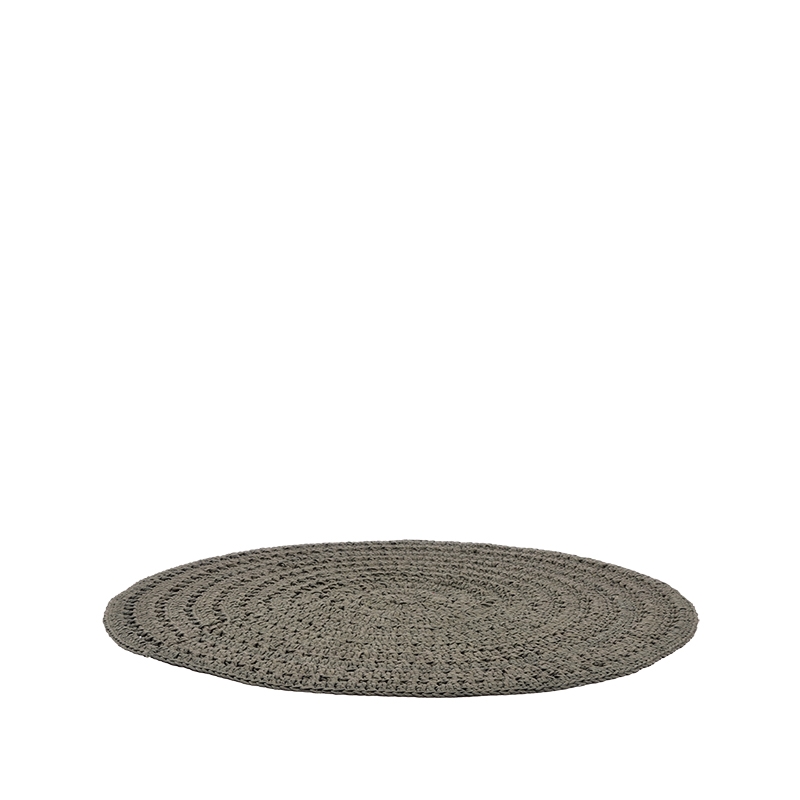 LABEL51 Vloerkleden Knitted - Army green - Katoen - 150x150 cm