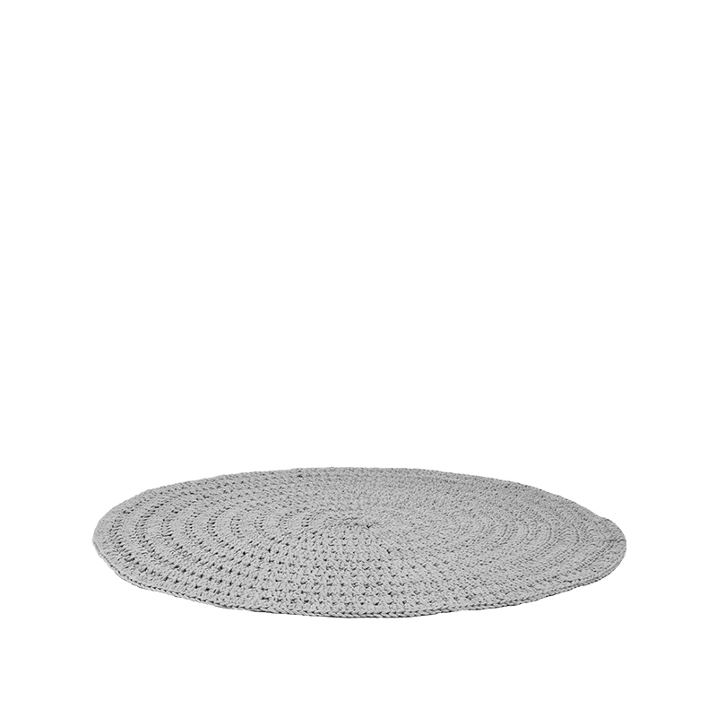 LABEL51 Vloerkleden Knitted - Grijs - Katoen - 150x150 cm